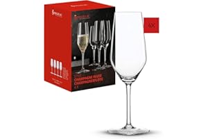 Spiegelau Imperial 4670187 15,2 x 15,2 x 23.4 cm Estilo Flauta de champán de Cristal, Juego de 4, Transparente