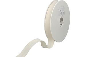 Les Petits Rubans Biais de Couture – 20 mm de large,plié 10 mm,rouleau de 25 m,50% coton 50% polyester,bordure pour couture,banderoles,tissus d'ameublement,meubles,passepoils,vêtements,couvertures