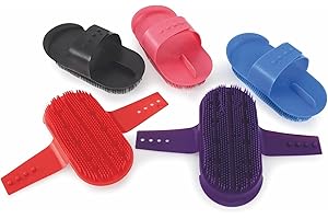 SHIRES PLASTIC CURRY COMB HORSE EQUESTRIAN GROOMING TIDYING CLEANING STABLE YARD [BABYPNK] [ONE SIZE]