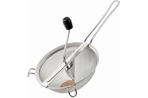 Westmark Moulin à Légumes, diamètre : 20 cm, Acier inoxydable/bois, Freches Früchtchen, Argenté/noir, 11982260