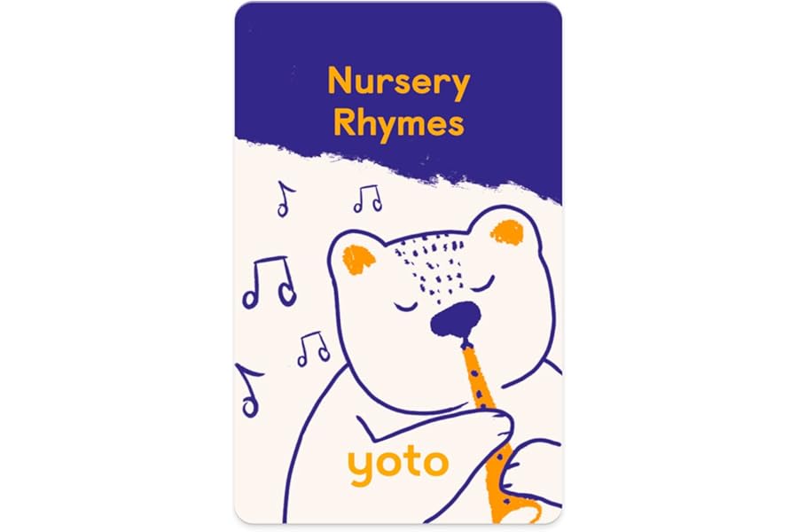 Yoto Nursery Rhymes – Kids Acoustic Musical Card for Use with Yoto Player & Mini All-in-1 Audio Player, Educational Screen-Free Listening with Fun Singalong Songs for Playtime, Parties & Travel
