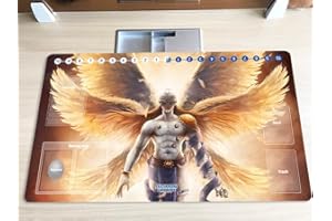 New Mlikemat Playmat Digimon DTCG Mat Angemon TCG CCG OCG Trading Card Game Mat with Zones + Free Bag (ZD002-106-SM)