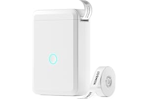 NIIMBOT D110 Etichettatrice con Nastro, Stampante per Etichette Piccola,Connessione Bluetooth,Etichetta Impermeabile,App versatile,per l'organizzazione di ufficio e casa Ricaricabile Bianco