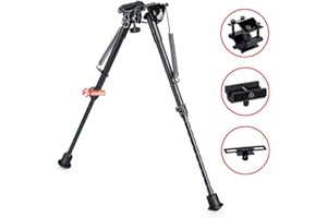 Zeadio ausziehbar Zweibein mit Schlinge-Halterung und 3 Adapter (23 bis 33 cm / 9 bis 13 Zoll)