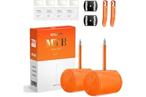 CYCLAMI Cámara Bicicleta MTB de TPU Ultraligera 63g Cámara Interior para 29'', 27,5'' y 26'' ×1.9-2.5 Bicicleta de Montaña con Válvulas Presta 45mm-Camara 29 MTB/ 27.5 MTB/ 26 MTB