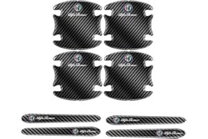 GRFIT Adesivo per la Protezione della Maniglia della portiera dell'auto, per Alfa Romeo Giulia Stelvio Mito Giulietta Tonale 147 156 159 166 TZ3 Protezione della vaschetta della portiera, 8 Pezzi