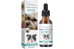 GONDMAX Blue Fish Limpiador de Ojos Perros Quitamanchas Ojos Perro Limpiador Ocular para Perros Gatos Limpiar Manchas del Lagrimal para Perros 20ml