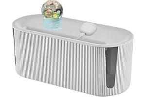 Rehmanniae 1/3 Stück Kabelmanagement Box - Power Stripe Organizer - Cord Organizer Box | 31x13.5x12.5cm, Kabelbox zum Verstecken von Kabeln und Steckdosenleisten, Adaptern und Kabeln, Kabelsammler