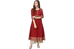 VASTRAGHAR Kurta für Damen, indische Tunika, Tops, lange Kleider, Anarkali, Kurtis für Frauen, Partykleidung