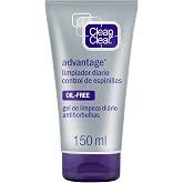 Clean &amp; Clear Advantage Daily Facial Cleansing Gel Pimple Control, Clinically Proven Anti Blackhead Facial Cleanser, Delicate