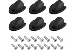Bestgle 6Pcs Marine Wire Cable Vent Cover Set, Nylon Clamshell Vent Clam Shell Vent Cover with Screws for Boat Yacht, Kayak & Marine Applications