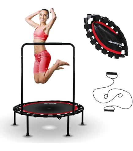 Trampoline Fitness HOMCOM 102 Cm - Élastiques Bungee Intérieur Extérieur Orange Noir