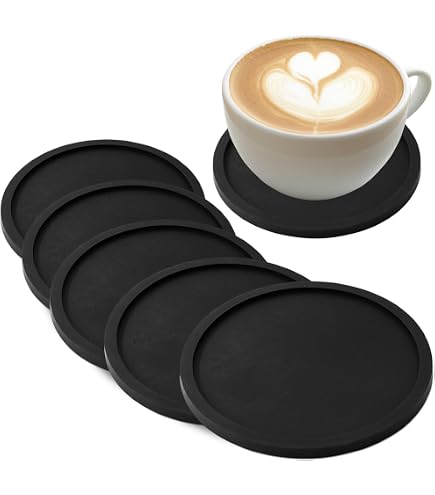 Set De 8 Dessous De Verre En Silicone – Antidérapants, Lavables, Pour Bière, Café, Extérieur