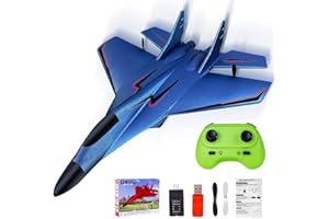 TGKYK Samolot RC 2CH zdalnie sterowany z 2,4 GHz, światło LED, pilot zdalnego sterowania, zabawka do styropianu i ładowanie przez USB