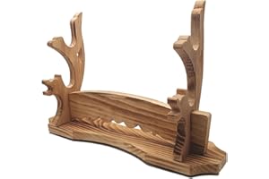 MANNIFEN Support d'épée Katana Support de présentoir pour Tanto Samouraï Wakizashi Genji Japonais Armes japonaises (2 niveaux)