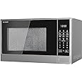 Sharp 28 Liter 1100W Digital Push Button Solo Microwave, R-28CT-S Silver with 10 Power levels
