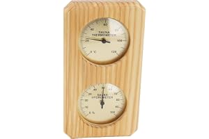 Träbastuhygrotermograf Bastutermometer och Hygrometer Rumstermometer Luftfuktighet Temperaturmätning
