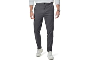 Elegancity Mens Chino Trousers Slim Fit Tapered Leg Dress Pants Cotton Twill Chinos Smart Casual Stretch Pants with Pockets