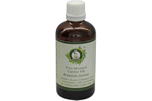 R V Essential Pur porteur moutarde Huile 10ml (0.338oz) - Brassica juncea (100% Pur et naturelle pressée à froid) Pure Mustard Carrier Oil
