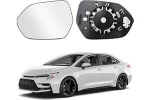 TIVEKEO Cristal de Espejo Reemplazar para Toyota Corolla 2019-2024, Retrovisor Exterior Ajustable Adecuado Lente de Marcha Atrá, Espejo Retrovisor Calefactable (Lzquierd)
