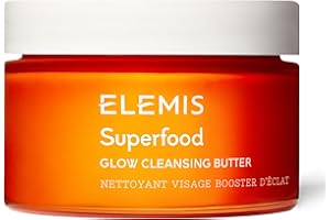 Elemis Superfood Glow Cleansing Butter, Pumpkin Glow Facial Cleanser, Cleanses, Brightens, Nourishes All Skin Types, Daily Facial Mask, Makeup Remover, 90 ml