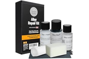 THE SCRATCH DOCTOR Scratch Doctor Alloy Repair Kit Restore Car Wheel Scuffs and Scrapes With Ease Complete Kit Including Paint Primer and Lacquer (Black)