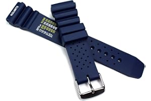 Professionellt silikonarmband, 18 mm, 20 mm, 22 mm, 24 mm, professionellt dykararmband, blått och svart stiftspänne