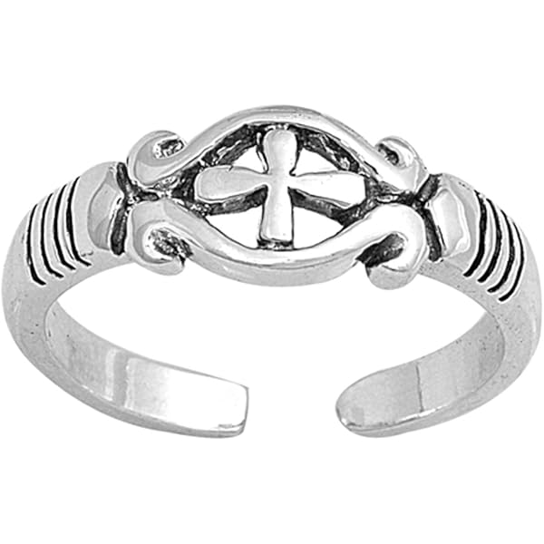 Zehenring Aus 925 Sterling Silber Mit Rotem Zirkonia Delfin - Größenverstellbarer Fußschmuck