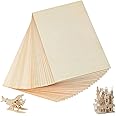 YOUNTHYE 24PCS Unfinished Plywood Sheets, 300x200x2mm Balsa Wood Sheets, Rectangular A4 Wood Sheets for Wood Craft Painting Engraved Model Making Projects