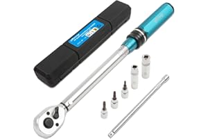 Awang Drehmomentschlüssel 3/8" Fahrrad Motorrad Auto 10-60 Nm Drehmomentschlüssel Set,±3% Fehlergenauigkeit, 72 Zähne mit Verlängerungsstange, Magnetische Zündkerzenhülse