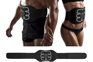 HOCOSO Abdominal EMS,Stimulateur ABS, Ceinture Abdominale Electrostimulation, Electrostimulateur Musculaire, Electrostimulation Musculaire pour Renforcer Les Muscles Abdominaux, Rechargeable
