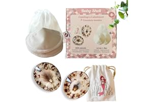 BABY SHELL Conchas de lactancia + Almohadillas Reutilizables | Taller Francés | Protector de pezón T.Medium