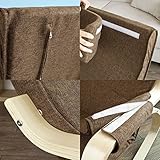 SoBuy® Schaukelstuhl mit Tasche (verstellbares Fußteil),Relaxstuhl,Relaxsessel,Belastbarkeit 150kg, FST18-BR - 3