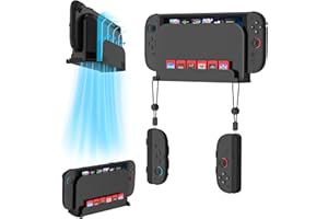 EJGAME Wall Mount Bracket Compatible with Nintendo Switch 2, Metal Space-Saving Organizer with 6 Game Card Slots & 2 Joy-Con Holders,Safely Store Switch 2 Console Near or Behind TV (Black)