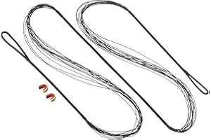 PATIKIL Remplacement de Corde d'arc, Corde d'arc Recourbée à 12 Brins avec Pointe D'Encoche pour Arc Classique Traditionnel AMO de 48 Pouces, Noir