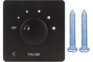 50W Väggstereo Volymkontroll, Volymkontrollknapp Volymkontroll, 5-stegs Vridknapp, Väggmonterad Volymkontrollknapp för Hemmah