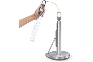 simplehuman Standing Paper Towel Holder with Spray Pump, Brushed Stainless Steel