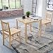 Produktbild FineBuy Esszimmer-Set Emilio 3 teilig Kiefer-Holz Landhaus-Stil 70 x 73 x 70 cm | Natur Essgruppe 1 Tisch 2 Stühle | Tischgruppe Esstischset 2 Personen | Esszimmergarnitur massiv