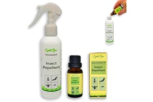 CRYSTAL OPUS Makes 25 Bottles of Insect & Bug Repellent Spray. Home, Garden, Plants, Flowers & Crops. Tried & Trusted Humane Natural Blend of PMD, Peppermint, Rosemary, Thyme, Citronella, Sage & Lavender Oil.