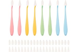 Rebanky 8 Pcs Paper Art Blenders Set Two Shapes Art Blending Stumps Highlight Sketch Wiper Tools Sponge Wiper Pencils with 40 Sponge Heads for Artists,Sketch Drawing and Detail Painting(4 Colours)