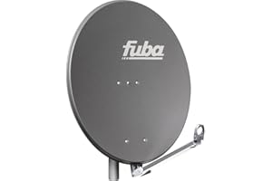 Fuba DAL 800 A Aluminium Satellitenschüssel 80cm anthrazit - Sat-Antenne/Sat-Spiegel - Klapptragarm mit Kabeldurchführung, LNB-Halterung und Rückenteil aus Aluminium-Druckguss