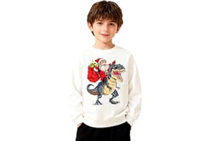 Pilipulu Sudaderas Navideñas Niños, Sudaderas sin Capucha para Niño y Niña, Sweatshirt de Algodón para Niña, Ropa Navideña para Infantil 2-7 Años