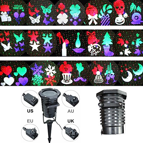 PROJECTOR Snowflakes projector Outdoor LED Projector Lawn Lamp Landscape Lamp Exchangeable Gobo Slides for Christmas Birthday New Year Halloween