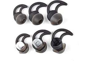 Rhinenet Replacement Earbuds Ear Tips Compatible Bose QC20 QC20i QC30 SIE2i IE2 IE3 SoundSport In Ear Earphones Noise Isolation SoundSport Eartips (Black)