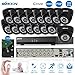 Produktbild KKMOON 16CH Voll 960H/D1 800TVL CCTV Überwachung DVR Security System HDMI P2P Cloud Onvif Netzwerk Digital Video Recorder + 1 TB Festplatte + 16 * Indoor Infrarot-Dome-Kamera + 16 * 60ft Kabel