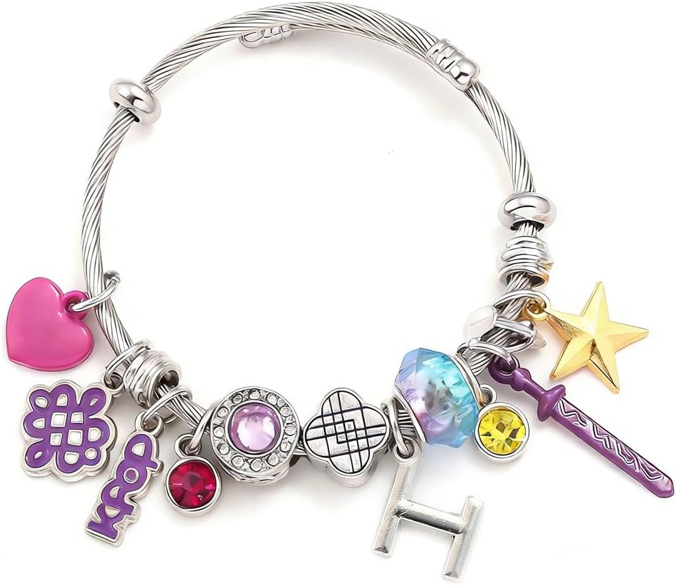 RGKY Pulsera K-pop Costume H_unters Ajustable,Pulsera Joyería Acero Inoxidable,Kpop Merchandise,Pulsera Unisex de Plata,Artículos para Fans de Kpop,Hun_trix Merch,Perfecto para los Fans de Kpop