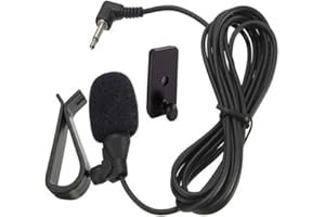 MICMXMO 3,5 mm Mikrofon Externes Auto Mikrofon für Sony Boss JVC Kenwood Jensen Alpine Mic für Car Autoradio Navigation BT DVD Radio Laptop Stereo Player, 3m Kabel, Plug-and-Play
