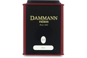 Pasticceria Passerini dal 1919 Dammann Bali - Thé Vert aromatisé au Jasmin et Fruits Exotiques, boîte 90g - Dammann Frères