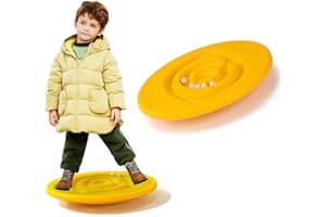 MOCUTEEN Balance Board Toys, Plastik Conseil de Formation d'Equilibre d'Intégration Sensorielle d'enfants avec 5 Balles pour l'Entraînement Physiqu