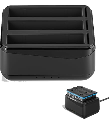 Caricabatteria per Insta360 X5, accessorio per fotocamera con doppio caricatore tascabile, ricambio efficiente per batteria Insta360 X5